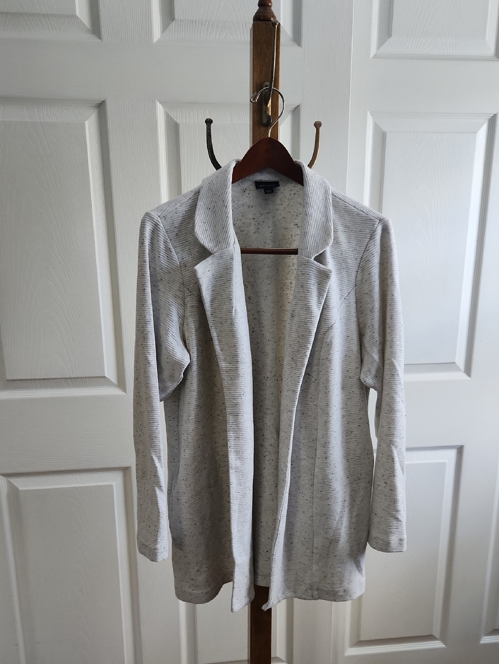J.Jill Open-Front Light Gray Women’s Blazer Cardigan